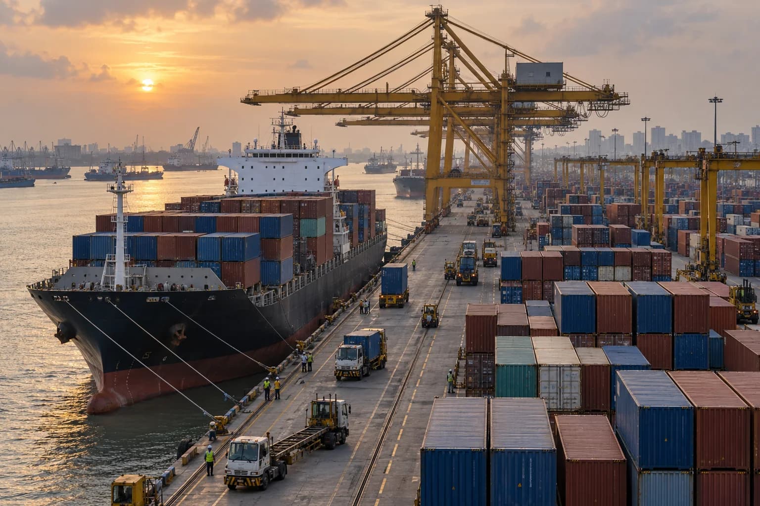 Logistics and freight operations supporting the movement of goods
