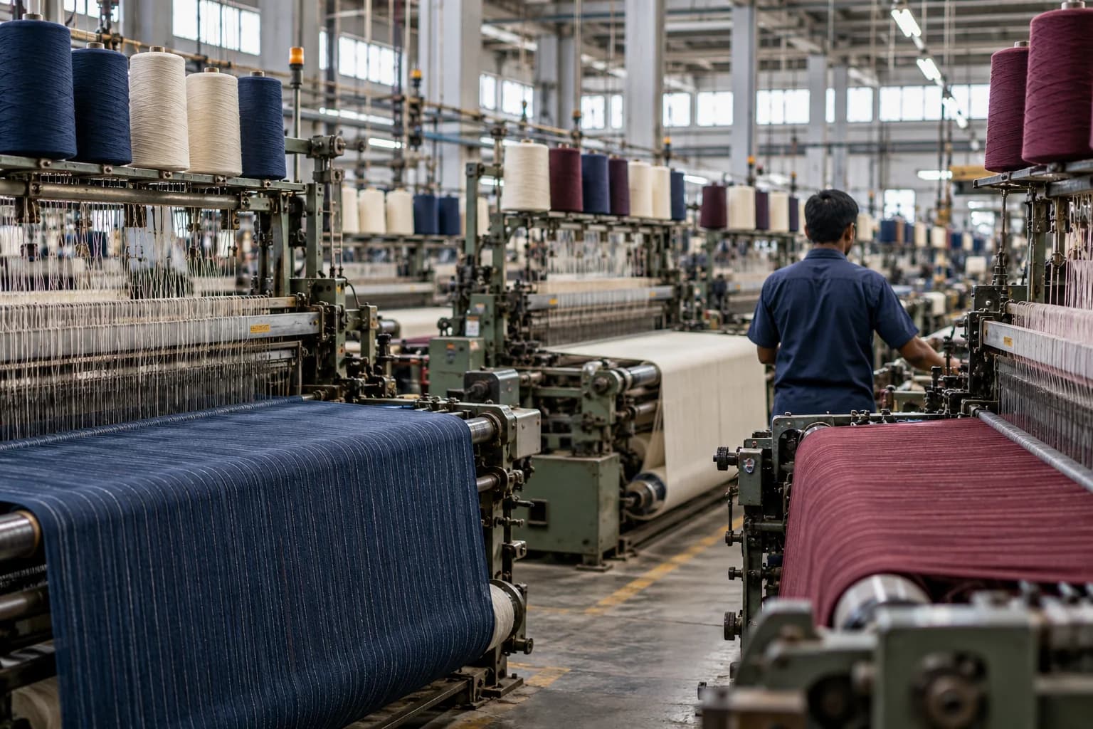 Textile production and fabric quality in a modern mill